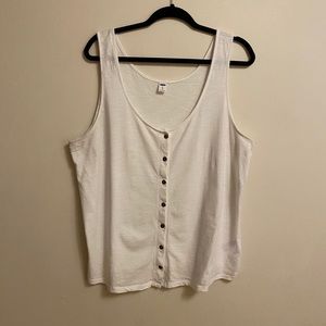 Slub-Knit Button-Front Tank Top ✨